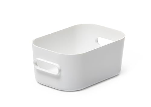 SmartStore Kompakte Aufbewahrungsbox XS Weiß Kunststoff langlebig BPA-frei stapelbar für Küche und Büro