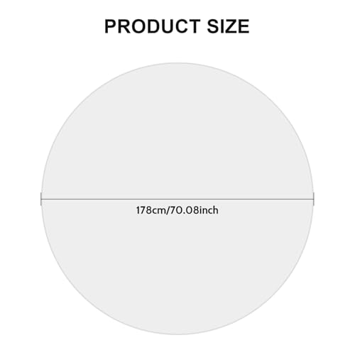 Couverture de table en plastique ronde 70 pouces imperméable - 6