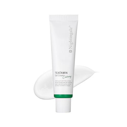 Nightingale TEATAMIN Calming Gel Cream, Redness Relief For Face, Moisturizer Face Cream, Soothing For Sensitive & troubled Skin, with Tea Tree Complex & Vitamin, Hypoallergenic, Korean Skin Care
