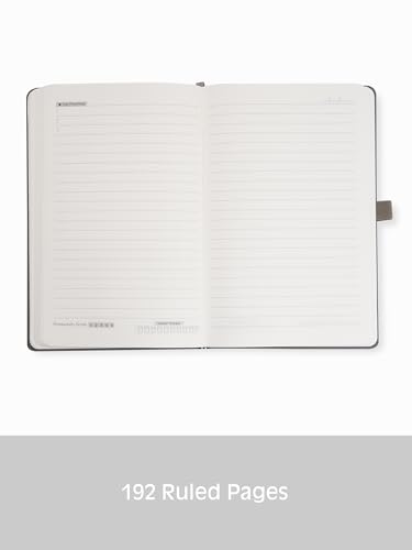 Image of Doodle Pack of 10 Personalized A5 Executive PU Leather Notebook Diary - Hard Bound Professional Office Notebook with Elastic Band, Ribbon Bookmark & Pen Loop | 160 Pages 80 GSM | Corporate & Personal Use - Black