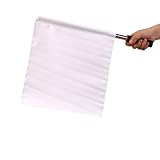 Risveglio Bandiere arbitro calcio guardalinee con asta in acciaio inox e bandiera in nylon impermeabile, lunghezza asta 46 cm, dimensioni bandiera 35 x 31 cm, rosso, verde, giallo, bianco