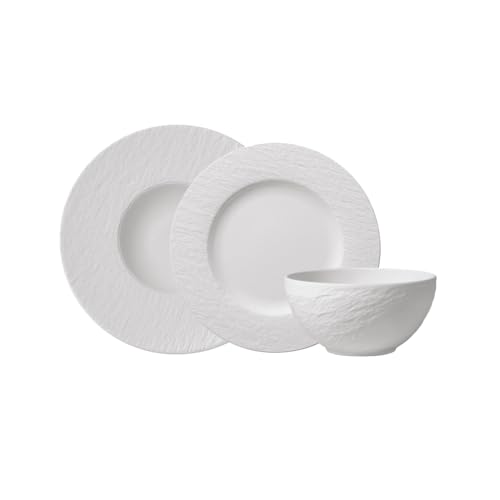 Villeroy & Boch Manufacture Set Básico 6 Piezas Blanco, Apto Para Lavavajillas, Apto Para Microondas, Platos, Cuencos,...