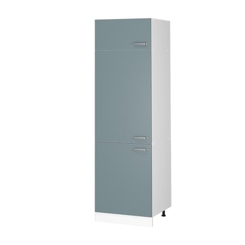 Vicco Armoire pour frigo R-Line, Bleu-Gris, 60cm, pour Une Combinaison Libre au Sein de systèmes de Cuisine modulaires