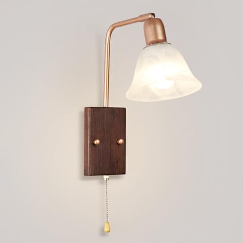 Luz de lectura para mesita de noche con aplique de metal de flor WQHPLMD