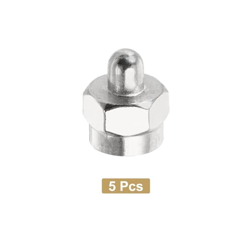 DMiotech 5 Pack F Cap Cover Connector F Male Coaxial Cable Connector Nickel-Plated for Home Wiring Antenna Coaxial Extension Wireless Devices - Image 2