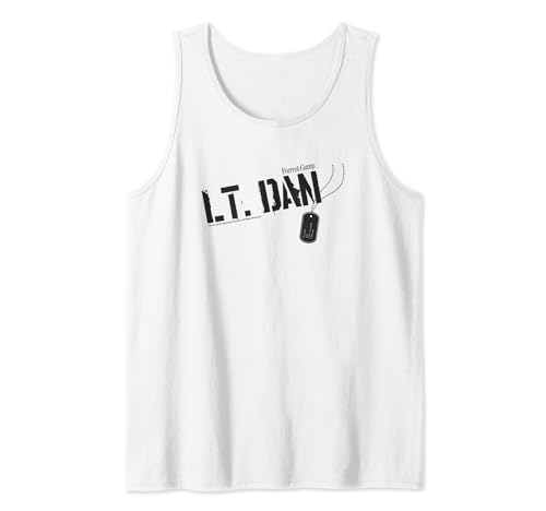 Forrest Gump Lt. Dan Dog Tag Tank Top, White