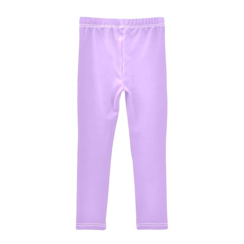 Neon Purple Solid Color Girl Leggings Yoga Leggings Pants Tights Trousers Dance Pants Kids Leggings, 4T2