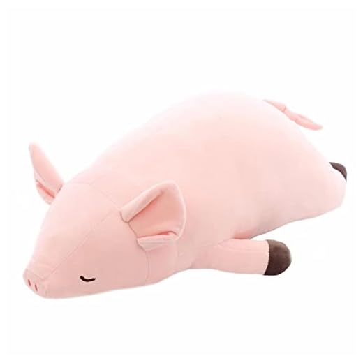 DRUNKENRIVER Pig Plush Cute Pillow Plush Pillows Hugging Pillow, Fat Soft Stuffed Pig Plush Toy for Kids Girls Boys (Pink,15.7in)
