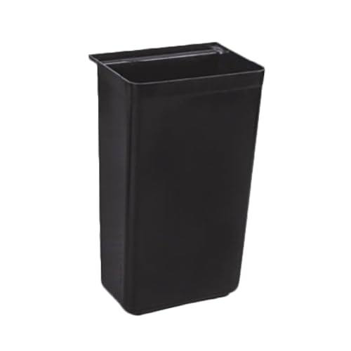 A-Z Supply 289-TG-PLBC0013B Bus Cart Trash Bin, One-Piece Plastic Design, Fits PLBC3316 & PLBC4019, Black, 13" x 9-1/4" x 22"