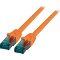 EFB-Elektronik - Câble réseau CAT. 6a – Câble LAN Ethernet de 10 m – Connecteur RJ45, S/FTP LSZH – Orange