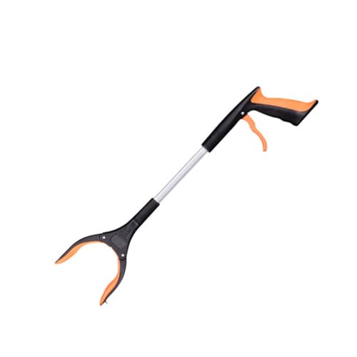 21inch Small Grabber Reacher Tool for Elderly Disabled,Lightweight Mobility Grip Reaching Tool Portable Trash Picker Pick Up Tool with Rotating Jaw (Orange)
