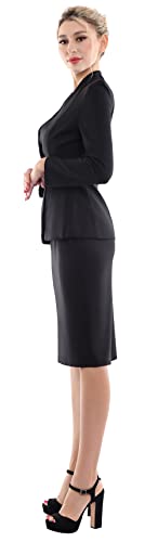 Marycrafts Women’s Blazer Skirt Suit Set – Professional 2 Pieces Outfit for Business Office Work and Career Attire 6