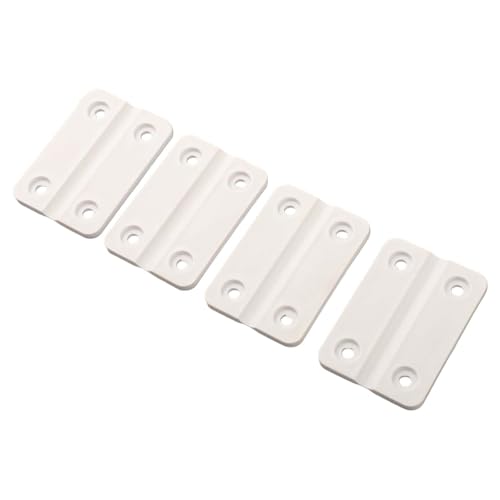 Lagomloot 4pcs Replacement Hinges for Igloo Cooler Box, White Plastic Hinges with Screws, Sturdy Repair Parts for Cooler Lid Maintenance