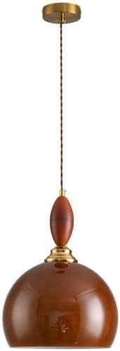 Lampe Suspendue en Verre Marron Îlot de Cuisine et Salon Vintage