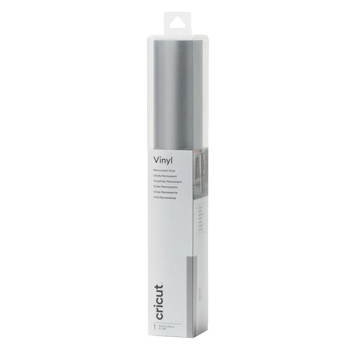 Image of Cricut Permanent Vinyl Silver 1.2 m (4 ft) Self Adhesive Vinyl Roll for use with All Cricut Cutting Machines