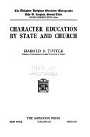 Character Education By State and Church B000J31SQS Book Cover