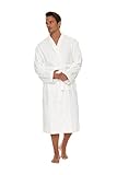 HOMELOVER Herren Kimono Bademantel %100 Türkische Bio-Baumwolle, Oeko-Tex 100, Oeko-Tex Made in Green and GOTS Zertifiziert (Snow White, XL)