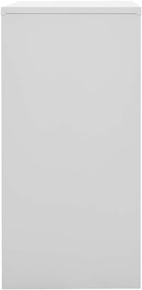 Steel Locker Cabinet Light Grey and Blue Medium Storage Cabinet with 6 Lockers, Office Storage Cupboard, Vertical Locker for Dorm or Staff Use