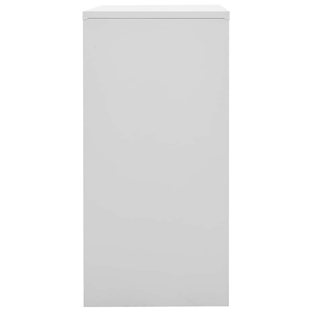 vidaXL Armadietto con Chiave Grigio Chiaro e Blu 90x45x92,5 cm Acciaio