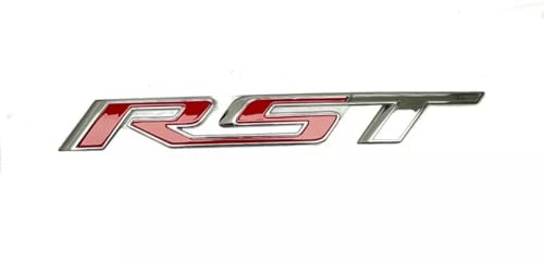 Image of Side Door Tailgate Emblem Badge 84319995 Replacement for RST 1X (Silver Red)