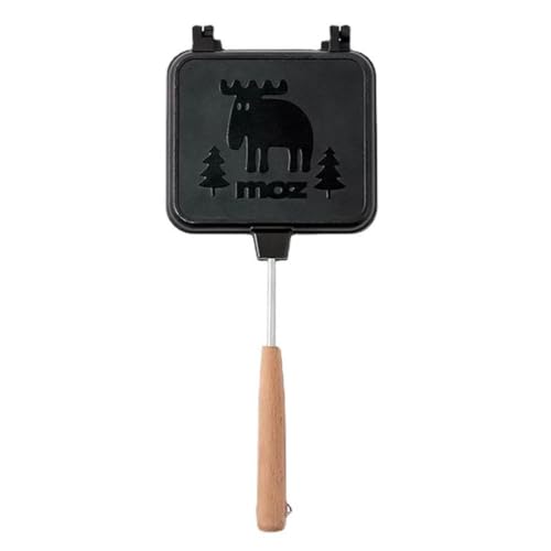 Qussedser Sartén para Sándwiches de Doble Cara, Sartén Plegable Antiadherente para Pan Tostado, Máquina de Desayuno