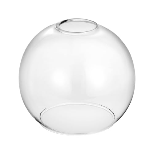 Image of 1 Pack Glass Shades Globes, Clear Glass Shade Replacements Lampshade Covers for Light Fixtures, 1.65 In Fitter Transparent Lampshades for Chandelier Wall Sconces Vanity Lights Pendant Lights