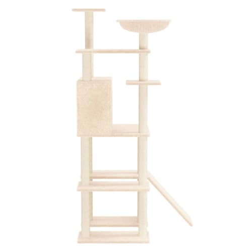 Arbre à chat 166 cm stable anti-stress pour petits et grands chats