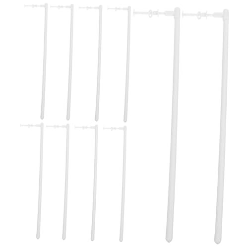 Yardenfun 10pcs Windmill Accessories Pinwheel Supplies Garden Pinwheel Parts Craft Windmill Poles Windmills for Garden DIY Windmill Sticks Windmill Rods Replacement Rod Solid PVC White