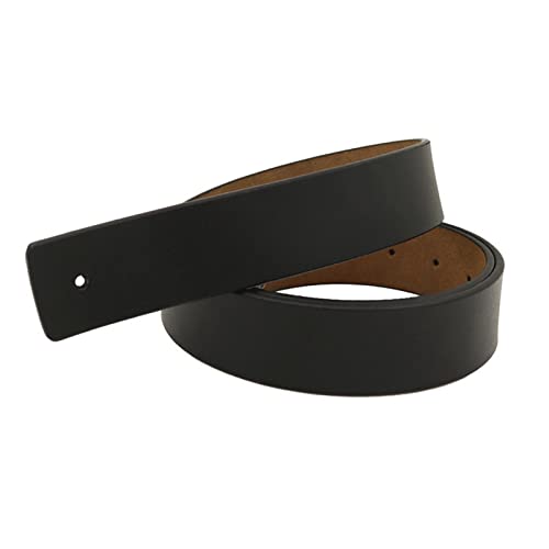 47inch PU Leather Men Belt Strap, No Buckle Casual Dress Belts Decorative Retro Male Waist Belt for Shorts Dress up Stage Props Gifts Pants, Black4