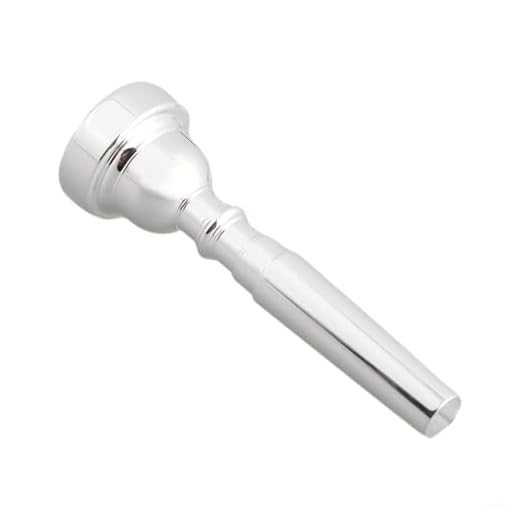 Besttoolifes Boquilla de trompeta chapada en plata 7C 5C 3C 1.5C 1C 1C Reemplazo de boquilla de trompeta, acabado pulido, hecha de latón para principiantes jugadores profesionales (1C)