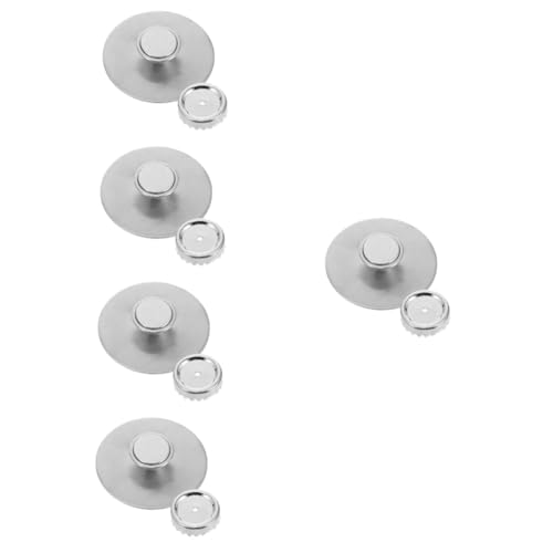 DIYEAH 5 Pezzi Portasapone Magnetico Parete Doccia Montato Portasapone Da Bagno Saponetta Cremagliera Bagno Titolare Senza Contatto Acciaio Inossidabile