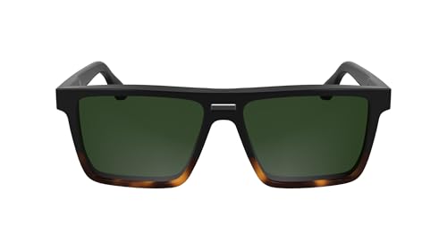 Lunettes de soleil CK25501S Calvin Klein homme noires verres verts