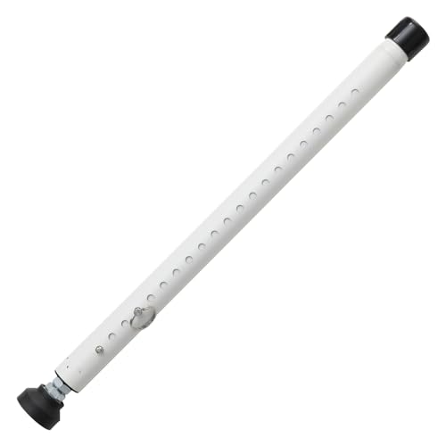 Starbover Barra di sicurezza antifurto per porta, finestra, protezione anti-effrazione regolabile, con punte in gomma, 45 – 128 cm, sicurezza per finestra della cantina, colore bianco, per casa e