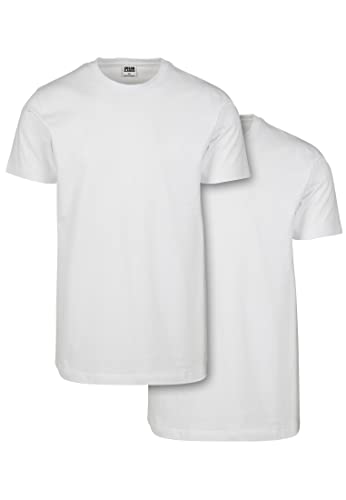 Urban Classics Basic Tee 2-Pack T-Shirt, Multicolore (White/White 01105), L (Lot de 2) Homme