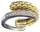 FOPE fope adjustable ring in yellow and white gold and billers
