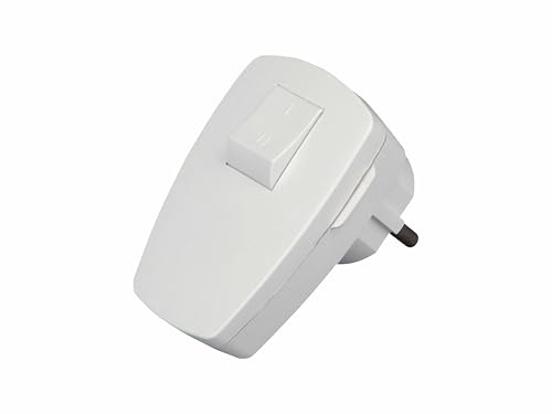 Kopp Schutzkontakt-Stecker mit Schalter 1 Stück arktis/weiß 170402006