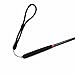 LVELISSE 18-Inch Riding Crop 2-Piece Set, Black, with Non-Slip Grip, Anti-Slip Lanyard, and Head Protection for Cosplay & Performance
