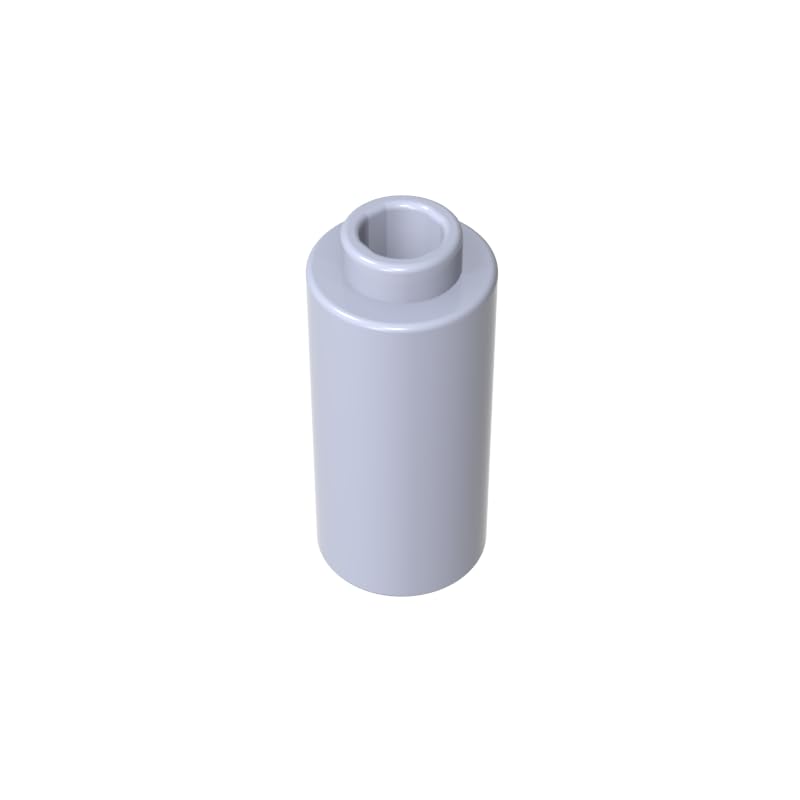 71075 Round Brick Brick Round 1x1x1 2/3 50 Pieces GDS-1574 Compatible with Lego Building Blocks Color:light blue gray โ image 1