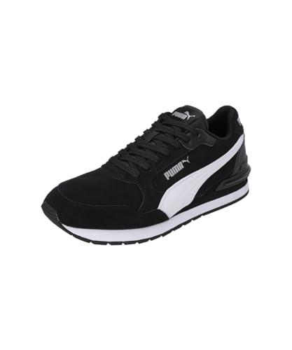 PUMA Zapatillas ST Runner v4 Suede 42 Black White Silver Metallic ┃Zapatillas básicas Unisex para Adultos