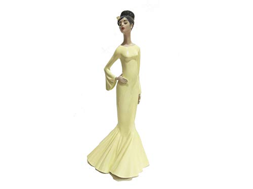 NAO Figura Noche De Gala (Amarillo). Mujer de Porcelana