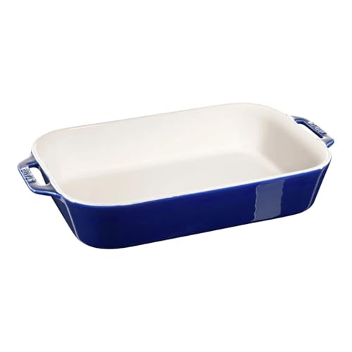 Staub Ceramic Rectangular Baking Dish 13 x 9-inch Sapphire Blue