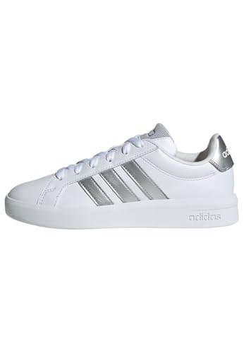 adidas Mixte Enfant Grand Court 3.0 Junior Shoes, FTWR White/Silver Met./Silver Met., 39 1/3 EU