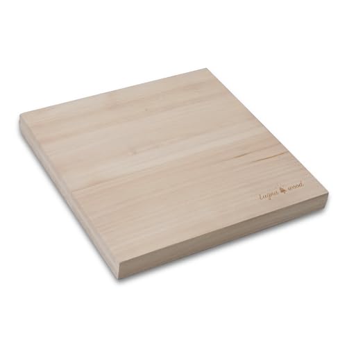Tabla de cortar cuadrada de madera Paulownia 26 cm miniatura 1