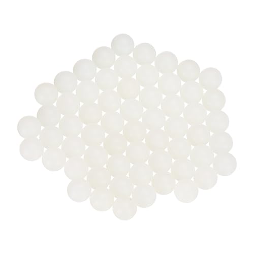 uxcell 60pcs Nylon Bearing Balls 1/4" Solid Plastic Balls, G1 Precision Bearing Ball Frosted Surface, White