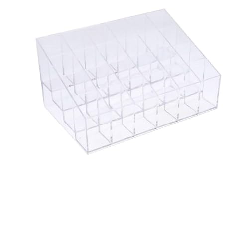 NiuLumea Espositore per smalti in acrilico a 4 ripiani, per 24 bottiglie, rossetti, oli essenziali, vernici, contenitori trasparenti per cosmetici