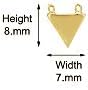 Vanbelle 18K Gold Plated Jewelry Double Layered Geometric Triangle and Disc Pendant Necklace for Women and Girls