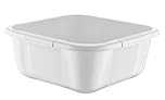 BH | 3L Plastic Washing up Bowl Basin - Small Size | 3 Litres | Square | Nordic Grey | Multipurpose Washing Tub for Kitchen, Bathroom, and Household Use (1 Pc) - By BEST HOUSE