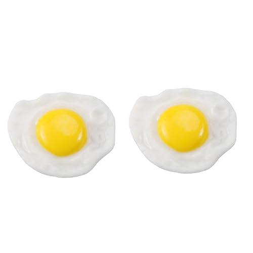 Totority 2 Pièces Faire Semblant De Jouets De Cuisine Accessoire De Photographie De Cuisine Simulation Réaliste De Faux Aliments Trucs De Maison De Poupée Maquette Oeuf Nourriture Enfant