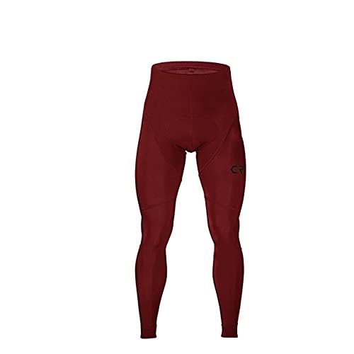 Men s Cycling Tights Pants 4D Padded Compression Classic Series Bike Pants Outdoor Leggings Cycle Riding Bike Tights (L  Red)