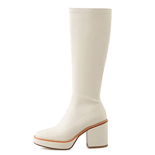 Bottes de neige fourrure chaudes avec talons hauts et boucles